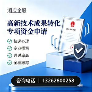 咸宁高新技术成果转化专项资金申报服务